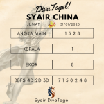 Prediksi Syair China 31 Januari 2025