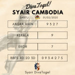 Prediksi Syair Cambodia 01 Februari 2025