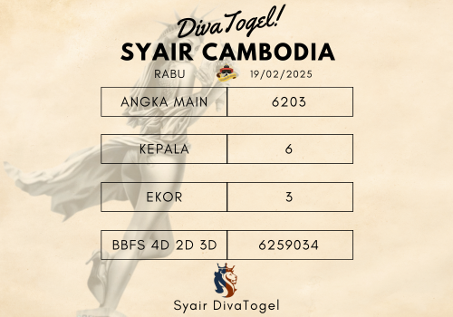 Prediksi Syair Cambodia 19 Februari 2025