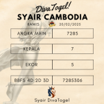 Prediksi Syair Cambodia 20 Februari 2025