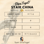 Prediksi Syair China 02 Februari 2025