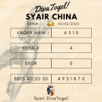 Prediksi Syair China 03 Februari 2025