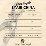 Prediksi Syair China 07 Februari 2025